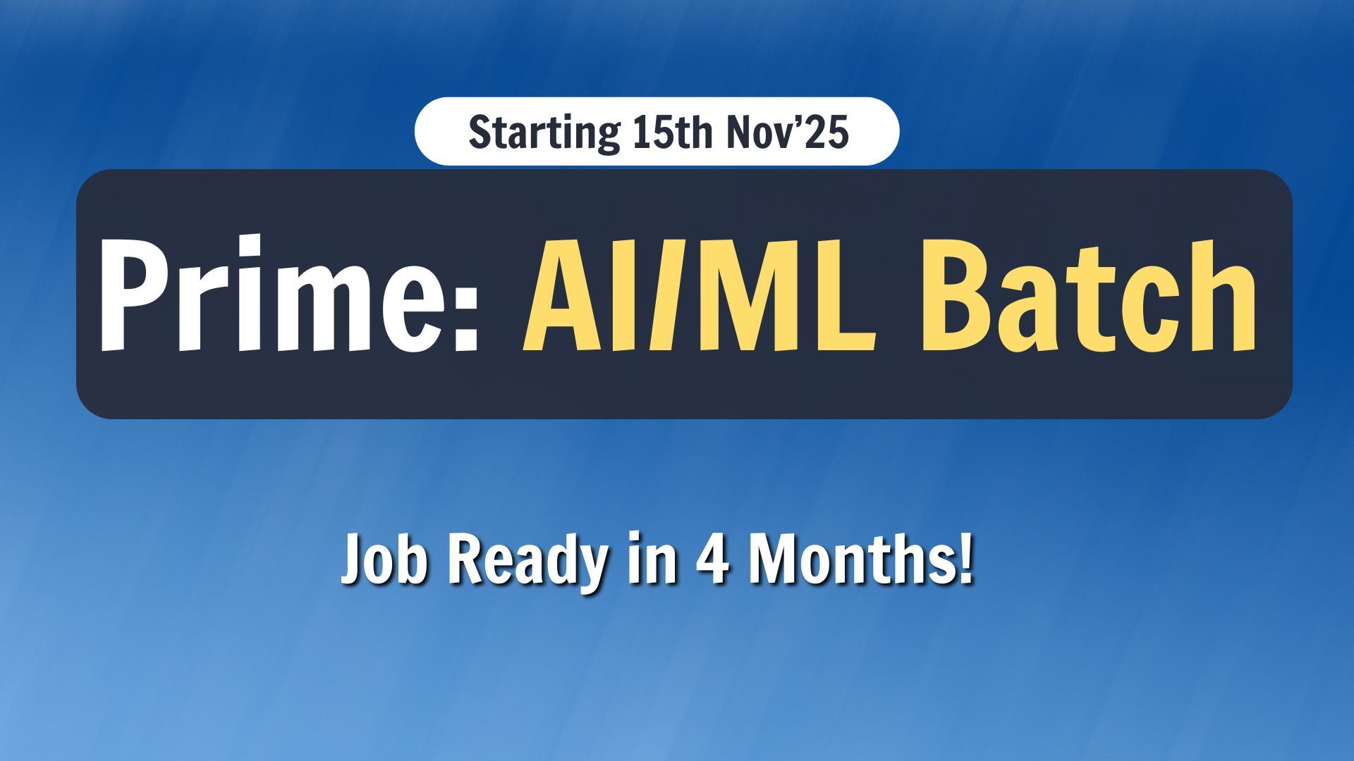 Prime: AI/ML Batch